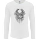 Two Roman Skulls Mens Long Sleeve T-Shirt White