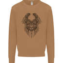Two Roman Skulls Mens Sweatshirt Jumper Caramel Latte