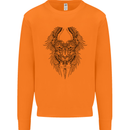 Two Roman Skulls Mens Sweatshirt Jumper Orange
