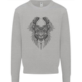 Two Roman Skulls Mens Sweatshirt Jumper Sports Grey