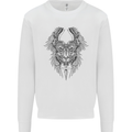 Two Roman Skulls Mens Sweatshirt Jumper White