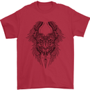 Two Roman Skulls Mens T-Shirt Cotton Gildan Red