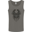 Two Roman Skulls Mens Vest Tank Top Charcoal