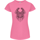 Two Roman Skulls Womens Petite Cut T-Shirt Azalea