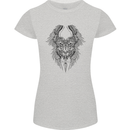 Two Roman Skulls Womens Petite Cut T-Shirt Sports Grey