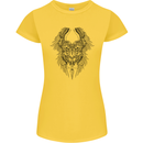 Two Roman Skulls Womens Petite Cut T-Shirt Yellow
