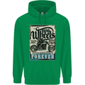 Two Wheels Biker Motorcycle Motorbike Childrens Kids Hoodie Irish Green