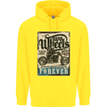 Two Wheels Biker Motorcycle Motorbike Childrens Kids Hoodie Yellow