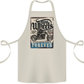 Two Wheels Biker Motorcycle Motorbike Cotton Apron 100% Organic Natural