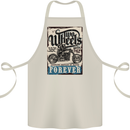 Two Wheels Biker Motorcycle Motorbike Cotton Apron 100% Organic Natural