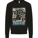 Two Wheels Biker Motorcycle Motorbike Kids Sweatshirt Jumper Black