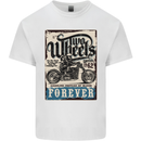 Two Wheels Biker Motorcycle Motorbike Kids T-Shirt Childrens White