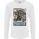 Two Wheels Biker Motorcycle Motorbike Mens Long Sleeve T-Shirt White
