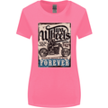 Two Wheels Biker Motorcycle Motorbike Womens Wider Cut T-Shirt Azalea