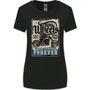 Two Wheels Biker Motorcycle Motorbike Womens Wider Cut T-Shirt Black