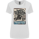 Two Wheels Biker Motorcycle Motorbike Womens Wider Cut T-Shirt White