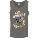 Two Wheels Motorcycle Motorbike Biker Mens Vest Tank Top Charcoal