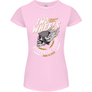 Two Wheels Motorcycle Motorbike Biker Womens Petite Cut T-Shirt Light Pink