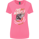Two Wheels Motorcycle Motorbike Biker Womens Wider Cut T-Shirt Azalea