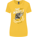 Two Wheels Motorcycle Motorbike Biker Womens Wider Cut T-Shirt Yellow