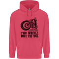 Two Wheels Move the Soul Motorcycle Biker Childrens Kids Hoodie Heliconia