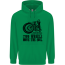 Two Wheels Move the Soul Motorcycle Biker Childrens Kids Hoodie Irish Green