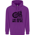 Two Wheels Move the Soul Motorcycle Biker Childrens Kids Hoodie Purple