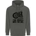 Two Wheels Move the Soul Motorcycle Biker Childrens Kids Hoodie Storm Grey