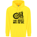 Two Wheels Move the Soul Motorcycle Biker Childrens Kids Hoodie Yellow
