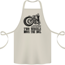 Two Wheels Move the Soul Motorcycle Biker Cotton Apron 100% Organic Natural