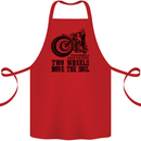 Two Wheels Move the Soul Motorcycle Biker Cotton Apron 100% Organic Red