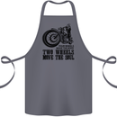Two Wheels Move the Soul Motorcycle Biker Cotton Apron 100% Organic Steel