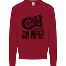Two Wheels Move the Soul Motorcycle Biker Kids Sweatshirt Jumper Red