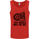 Two Wheels Move the Soul Motorcycle Biker Mens Vest Tank Top Red