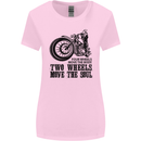 Two Wheels Move the Soul Motorcycle Biker Womens Wider Cut T-Shirt Light Pink