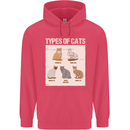 Types of Cat Persian Siamese British Bengal Childrens Kids Hoodie Heliconia
