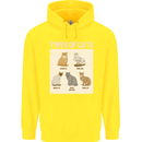 Types of Cat Persian Siamese British Bengal Childrens Kids Hoodie Yellow