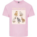Types of Cat Persian Siamese British Bengal Kids T-Shirt Childrens Light Pink