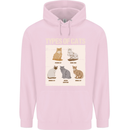 Types of Cat Persian Siamese British Bengal Mens 80% Cotton Hoodie Light Pink