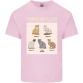 Types of Cat Persian Siamese British Bengal Mens Cotton T-Shirt Tee Top Light Pink