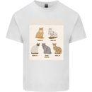 Types of Cat Persian Siamese British Bengal Mens Cotton T-Shirt Tee Top White