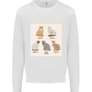 Types of Cat Persian Siamese British Bengal Mens Sweatshirt Jumper White