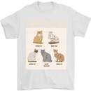 Types of Cat Persian Siamese British Bengal Mens T-Shirt Cotton Gildan White
