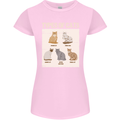 Types of Cat Persian Siamese British Bengal Womens Petite Cut T-Shirt Light Pink
