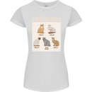 Types of Cat Persian Siamese British Bengal Womens Petite Cut T-Shirt White