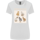 Types of Cat Persian Siamese British Bengal Womens Wider Cut T-Shirt White