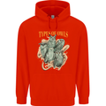Types of Owls Species Childrens Kids Hoodie Bright Red