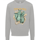Types of Owls Species Kids Sweatshirt Jumper Sports Grey