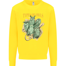 Types of Owls Species Kids Sweatshirt Jumper Yellow