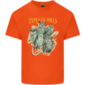Types of Owls Species Mens Cotton T-Shirt Tee Top Orange